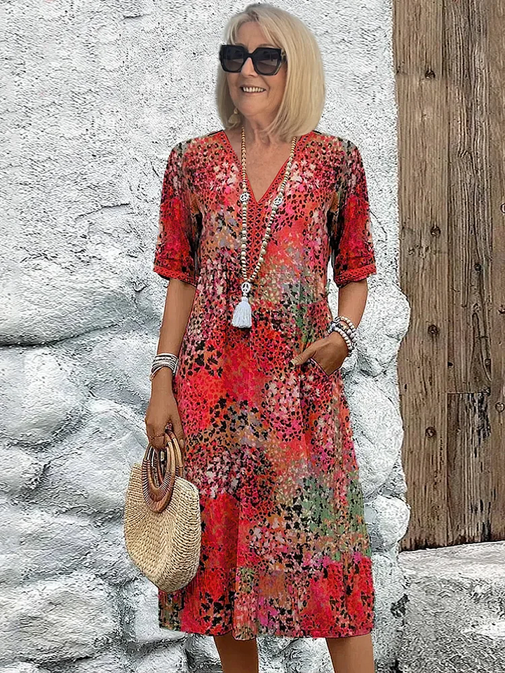 Ryški suknelė su išskirtiniu raštu