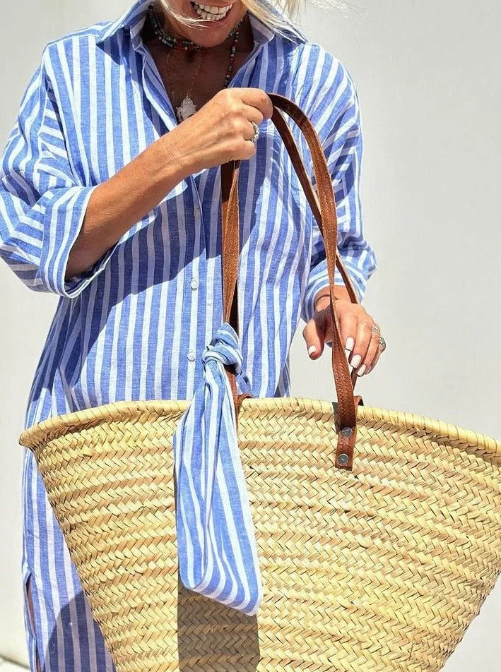 Klasikinė dryžuota suknelė