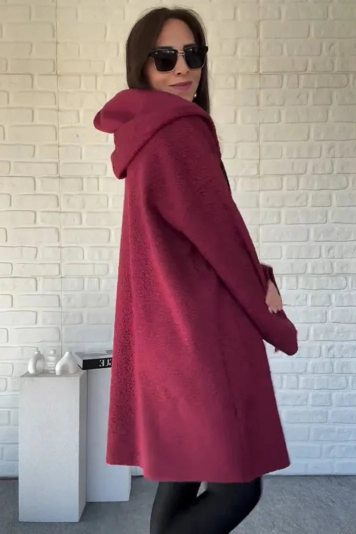 Moteriškas švarkas su gobtuvu