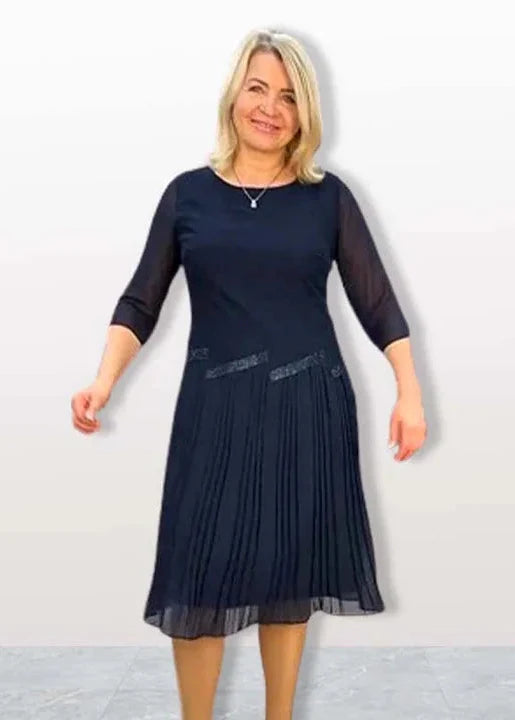 Moteriška elegantiška klostuota, orui pralaidi suknelė
