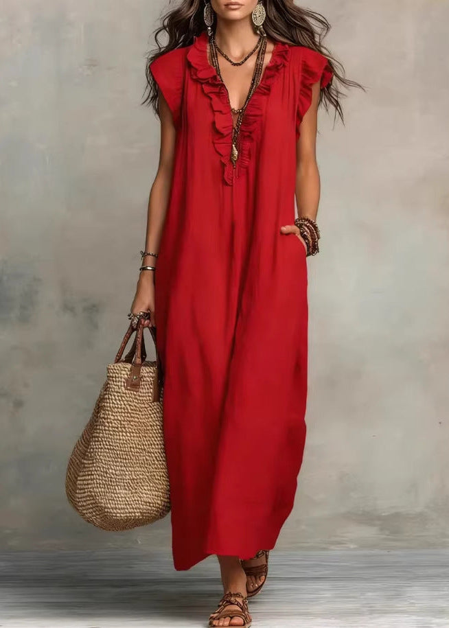 Lengvai krintanti bohemiška suknelė