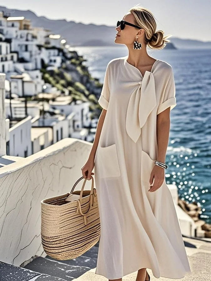 Moteriška laisva suknelė vienspalvės spalvos