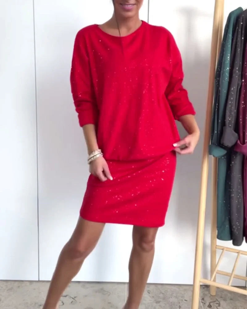 Raudona šventinė suknelė