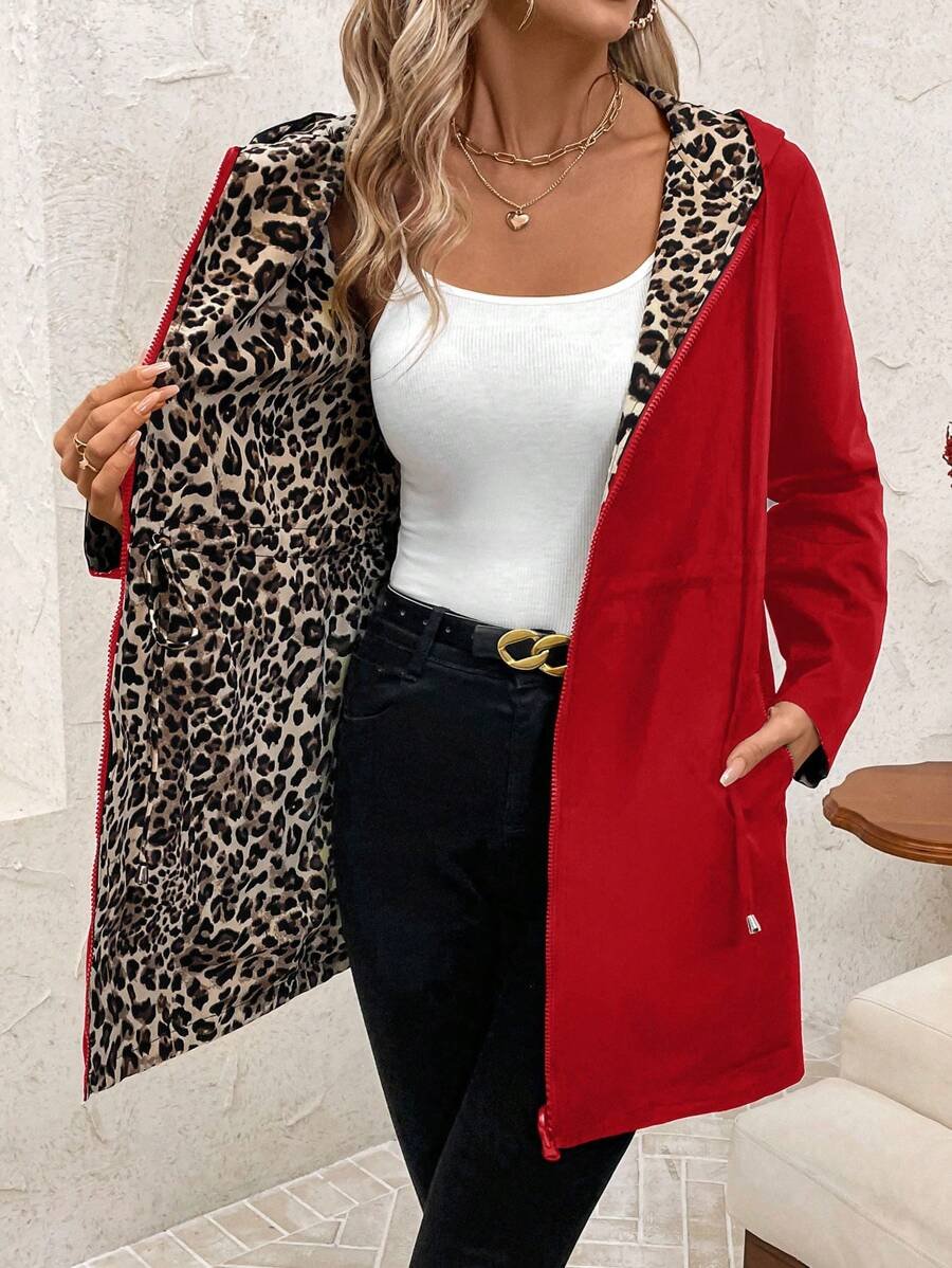 Dvipusis gobtuvas su leopardo raštu