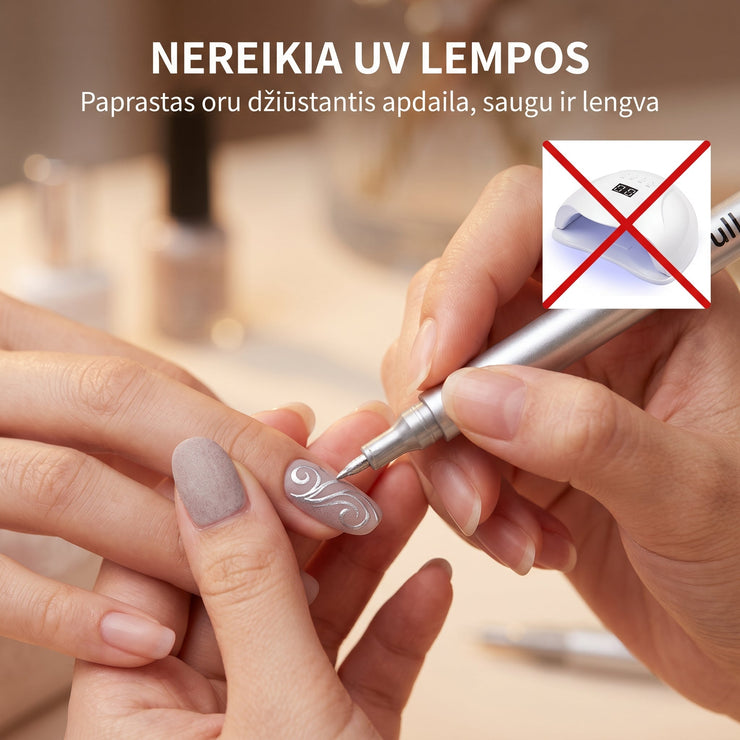 Dvipusis nagų dailės žymeklių rinkinys