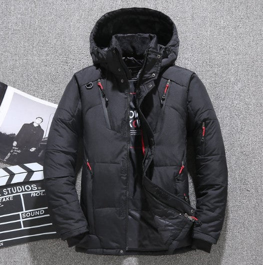 Vyriška šilta žieminė striukė su ančių pūkais