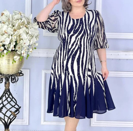 Suknelė su zebro raštu