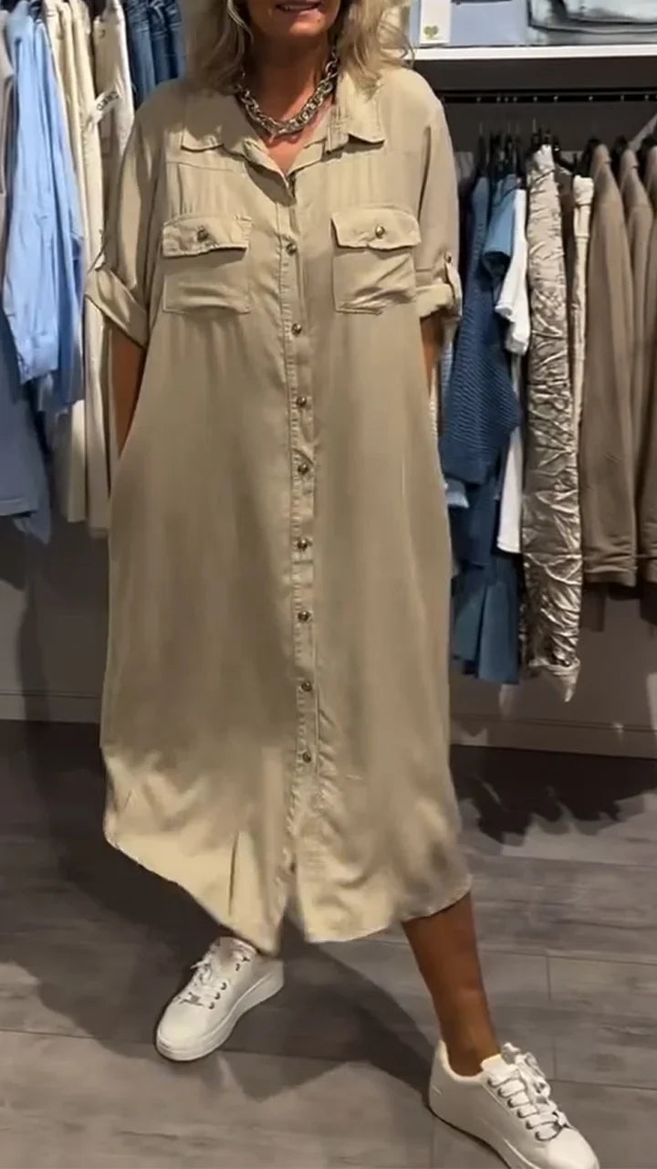 Stilinga moteriška džinsinė suknelė