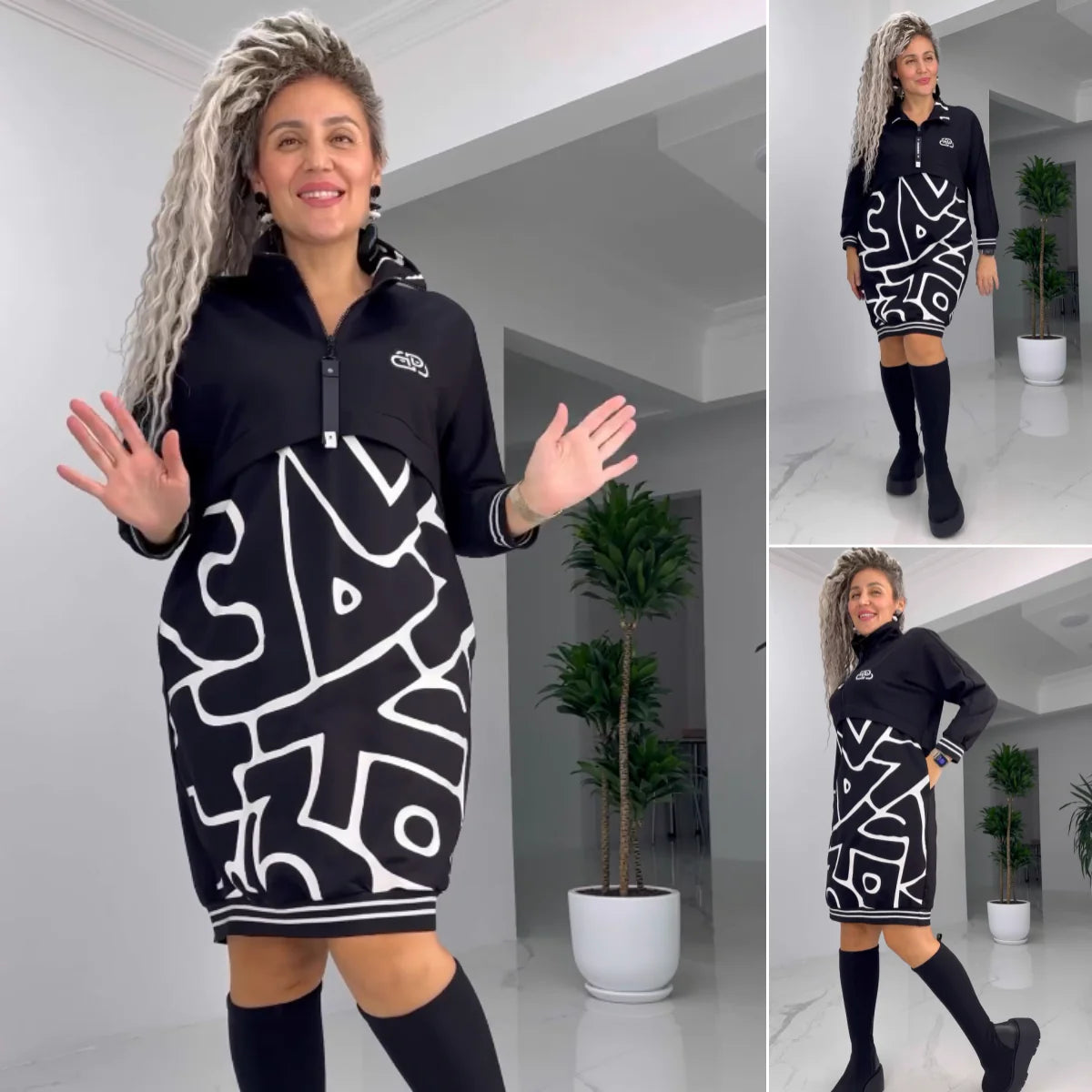 Stilinga suknelė su užtrauktuku