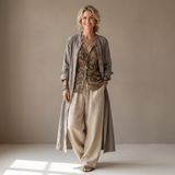 Boho smėlio-pilka