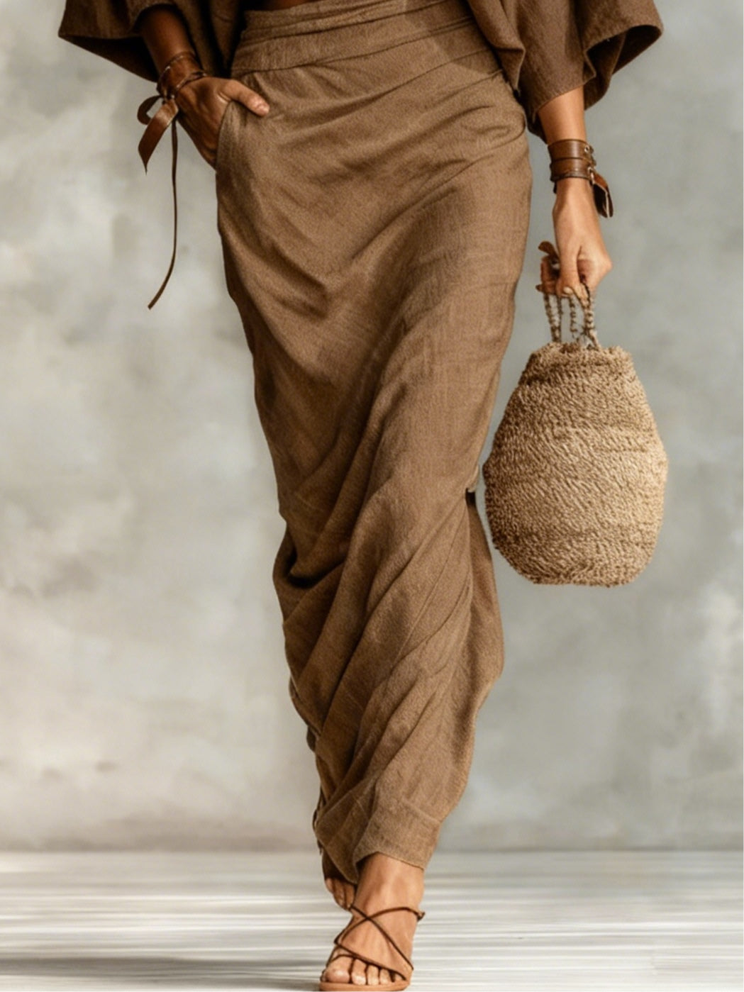 Komplektas: madinga palaidinė ir sijonas