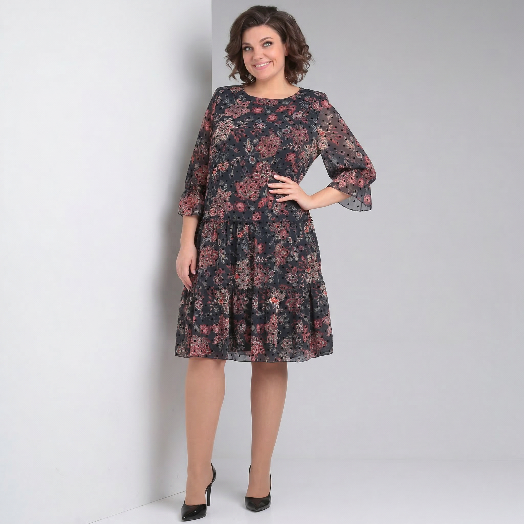 Nauja pavasarinė marginta suknelė